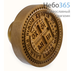  Печать для просфор НИКА, диаметр 120 мм , деревянная, резная, №02-120, фото 1 