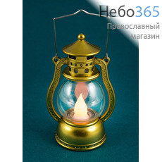  Лампа - фонарь пластмассовый  Летучая мышь, с имитацией горения, на батарейке, высотой 12,5 см,, фото 1 
