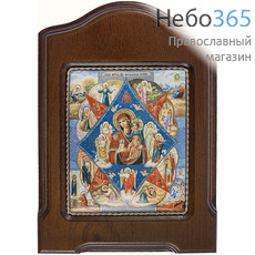  Неопалимая Купина икона Божией Матери. Икона писаная (Гу) 8,5х11 (с основой 13,5х20), эмаль, скань, фото 1 