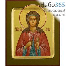  Иулия Карфагенская, мученица. Икона писаная 13х16х2,2 см, цветной  фон, золотой нимб, с ковчегом (Гл), фото 1 
