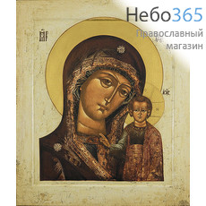  Икона на дереве 12х10, Божией Матери Казанская, печать на левкасе, золочение, фото 1 