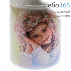 Чашка керамическая миниатюрная, с цветной сублимацией, объемом 70 мл, в ассортименте Девочка, фото 1 