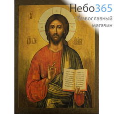  Икона на дереве 12х8,5, Иисус Христос - Пастырь Добрый, печать на левкасе, золочение (С-06), фото 1 