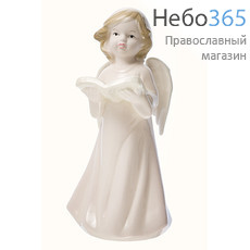  Ангел, фигура фарфоровая высотой 19 см, LS-6789-1 ангел с книгой в белом хитоне, фото 1 