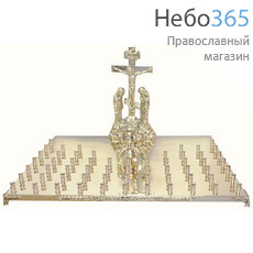  Крышка панихидного стола на 60 свечей латунная, литье, фото 1 
