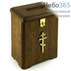  Кружка-ящик для пожертвований деревянная малая, 15 х 13 х 9 см, ДД000002 (127012), фото 1 