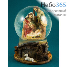  Сувенир рождественский композиция в шаре, диаметром 10 см, 44235 / ZY16317К-6, фото 1 