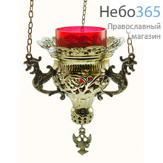  Лампада подвесная металлическая с прорезями, со стаканом, 99692В, фото 1 