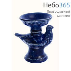  Подсвечник керамический "Голубь", с цветной глазурью,, фото 1 