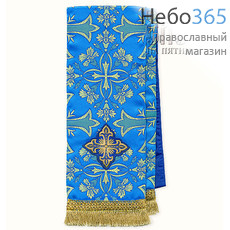  Закладка голубая с золотом для Евангелия, шелк в ассортименте, фото 1 