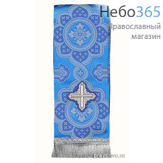  Закладка голубая с серебром для Апостола, парча в ассортименте, фото 1 
