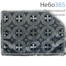 Покровцы черные с серебром и воздух, шелк в ассортименте, греческий галун 12 х 12 см, фото 2 