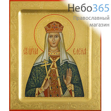  Елена, равноапостольная царица. Икона писаная 13х16х2, золотой фон, резьба по золоту, с ковчегом, фото 1 
