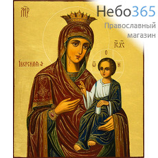  Иверская икона Божией Матери. Икона писаная 17х21 см, золотой фон (поталь), без ковчега (Дб), фото 1 