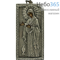  Геронтисса икона Божией Матери. Икона писаная (Гн) 6,5х12,5, в посеребренной ризе (№108), фото 1 