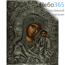  Казанская икона Божией Матери. Икона писаная 26х33, в посеребренной ризе, фото 1 