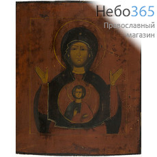  Знамение икона Божией Матери. Икона писаная 26х30 см, без ковчега, 19 век (Кж), фото 1 