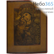  Владимирская икона Божией Матери. Икона писаная 28х35, цветной фон, без ковчега, фото 1 