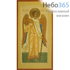 Ангел Хранитель. Икона писаная13х25х2, цветной фон, золотой нимб, с ковчегом, фото 1 