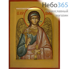  Ангел Хранитель. Икона писаная (Ла) 16х21, цветной фон, золотой нимб, с ковчегом, фото 1 
