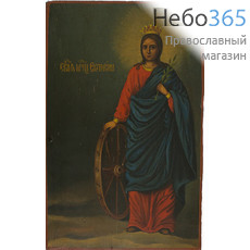  Екатерина, великомученица. Икона писаная 20х31 см, без ковчега, 19 век (Фр), фото 1 