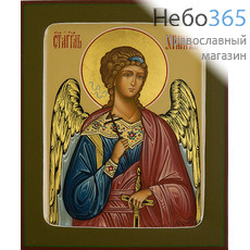  Ангел Хранитель. Икона писаная 13х16х2, цветной фон, золотой нимб, с ковчегом, фото 1 