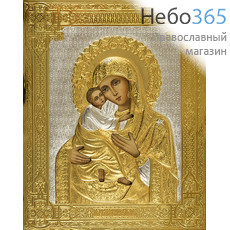  Владимирская икона Божией Матери. Икона писаная (У) 17х21,5х2,5, в ризе, фото 1 