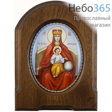  Державная икона Божией Матери. Икона писаная  6,5х8,5, эмаль,скань, фото 1 