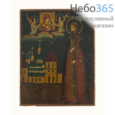  Евфимий Суздальский, преподобный. Икона писаная 8,5х11 см, без ковчега, 19 век (Кж), фото 1 