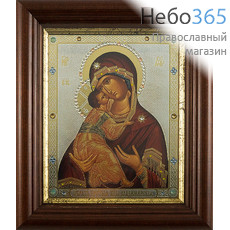  Владимирская икона Божией Матери. Икона в киоте18х21 см, полиграфия, со стразами (Пкт), фото 1 