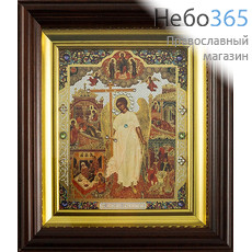  Ангел Хранитель. Икона в киоте 9х10, с киотом 13х15, полиграфия, стразы, фото 1 