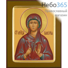  Валерия, мученица. Икона писаная 13х16х2, цветной фон, золотой нимб, с ковчегом, фото 1 