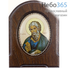  Андрей Первозванный, апостол. Икона писаная 6,3х8,3, эмаль, скань, фото 1 
