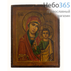  Казанская икона Божией Матери. Икона писаная 11,5х14х1,2 см, без ковчега, 19 век, фото 1 