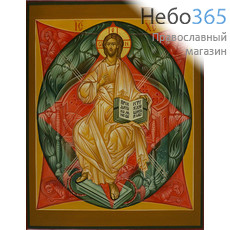  Спас в Силах. Икона писаная 22х28, цветной фон, золотой нимб, без ковчега, фото 1 