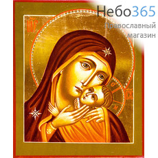  Корсунская икона Божией Матери. Икона писаная 13х16х2, золотой фон, золотые нимбы, без ковчега, фото 1 