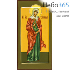  Фотина (Светлана) Самаряныня, мученица. Икона писаная (Хв) 13х25, золотой нимб, цветной фон, с ковчегом, фото 1 