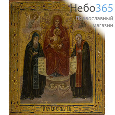  Печерская икона Божией Матери. Икона  писаная 11х13, без ковчега, 19 век, фото 1 