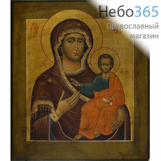  Одигитрия икона Божией Матери. Икона писаная 26х30, золотой фон, без ковчега, новое письмо на старой доске, фото 1 