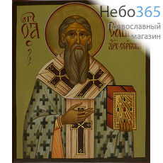  Савва Сербский, святитель. Икона писаная (Кл) 17х20, цветной фон, золотой нимб, без ковчега, фото 1 