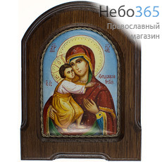  Феодоровская икона Божией Матери. Икона писаная 7,5х11 (с основой 12,5х17), эмаль, скань (Гу), фото 1 