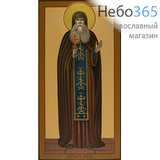  Максим Грек, преподобный. Икона писаная (Зб) 13х25х2, цветной фон, золотой нимб, без ковчега, фото 1 