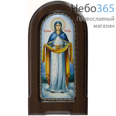  Покров, икона Божией Матери. Икона писаная  5х12,5, эмаль, скань, фото 1 