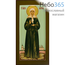  Матрона Московская, блаженная. Икона писаная 13х25, цветной фон, золотой нимб, с ковчегом, фото 1 