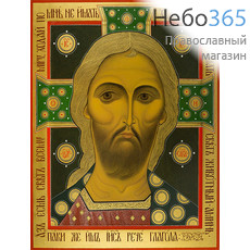  Спас Златые Власы. Икона писаная 32х40х4, цветной фон, с ковчегом, фото 1 