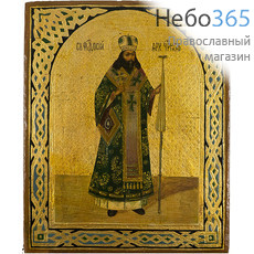  Феодосий Черниговский, святитель. Икона писаная 14х17,5 см, без ковчега, 19 век (Кж), фото 1 