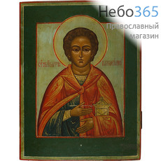  Пантелеимон, великомученик. Икона писаная 24,5х31, с ковчегом, начало 19 века, фото 1 