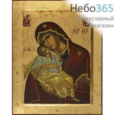  Умиление (Сладкое Лобзание) икона Божией Матери. Икона на дереве (МДФ) 24х30х1,9 см, золотой фон, с ковчегом (Нпл) (B6NB) (Х2402), фото 1 