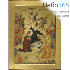  Рождество Христово. Икона на дереве 24х30х1,9 см, золотой фон, с ковчегом, фото 1 
