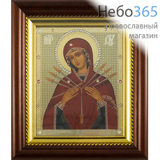 Умягчение злых сердец икона Божией Матери. Икона в киоте 18х21 см, полиграфия, со стразами (223) (Пкт), фото 1 